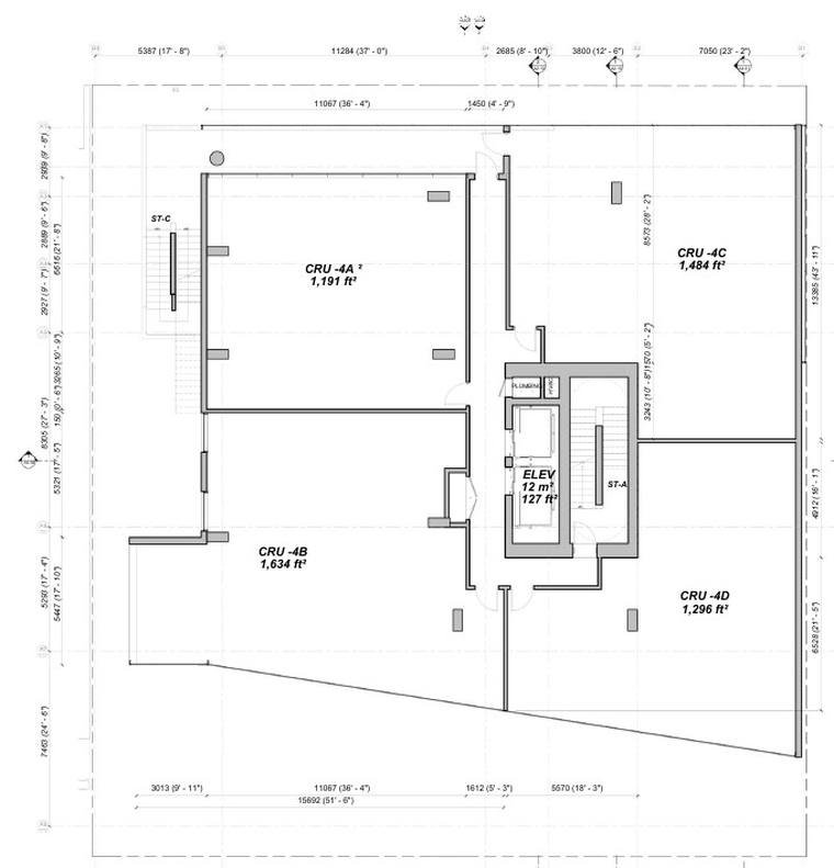 Floor plan of the fourth floor